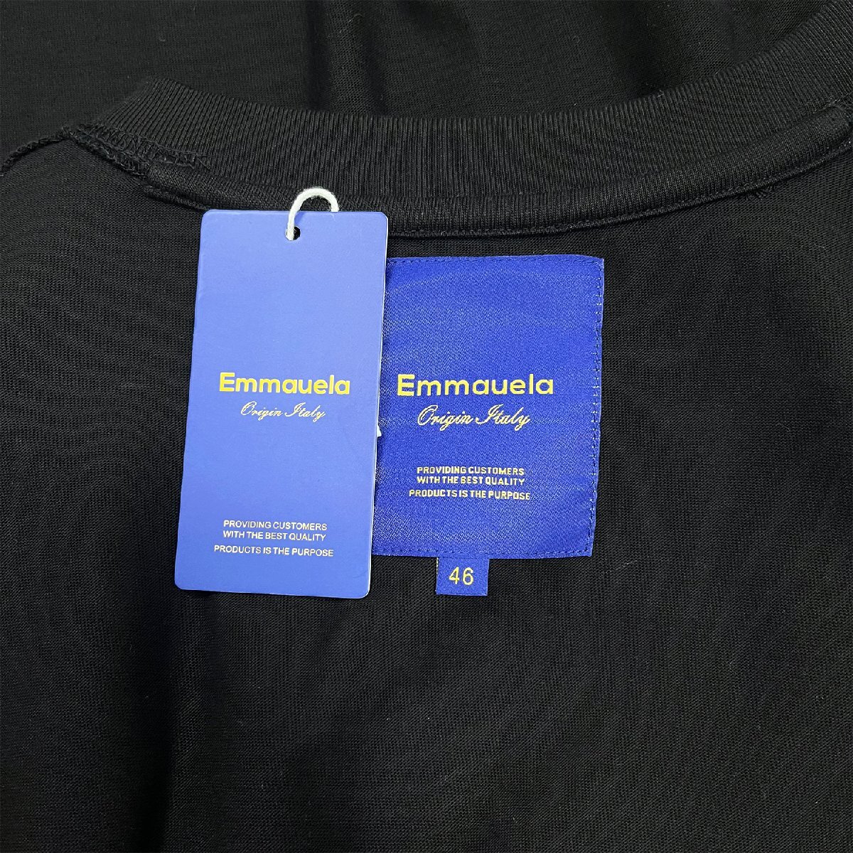 定番・半袖Tシャツ 定価2万◆Emmauela・イタリア・ミラノ発◆コットン100％ 人気 通気 カットソー スウェット カップル ユニセックス L/48_画像10