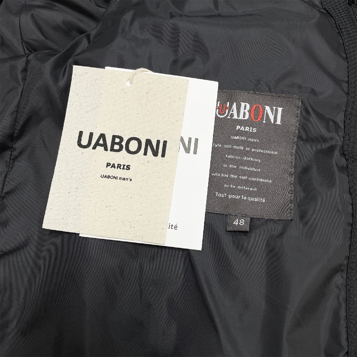 上品EU製＆定価10万◆UABONI*Paris*ダウンジャケット*ユアボニ*パリ発◆ダックダウン90％ 暖かい 防寒 保温 シンプル アウトドア L/48_画像9