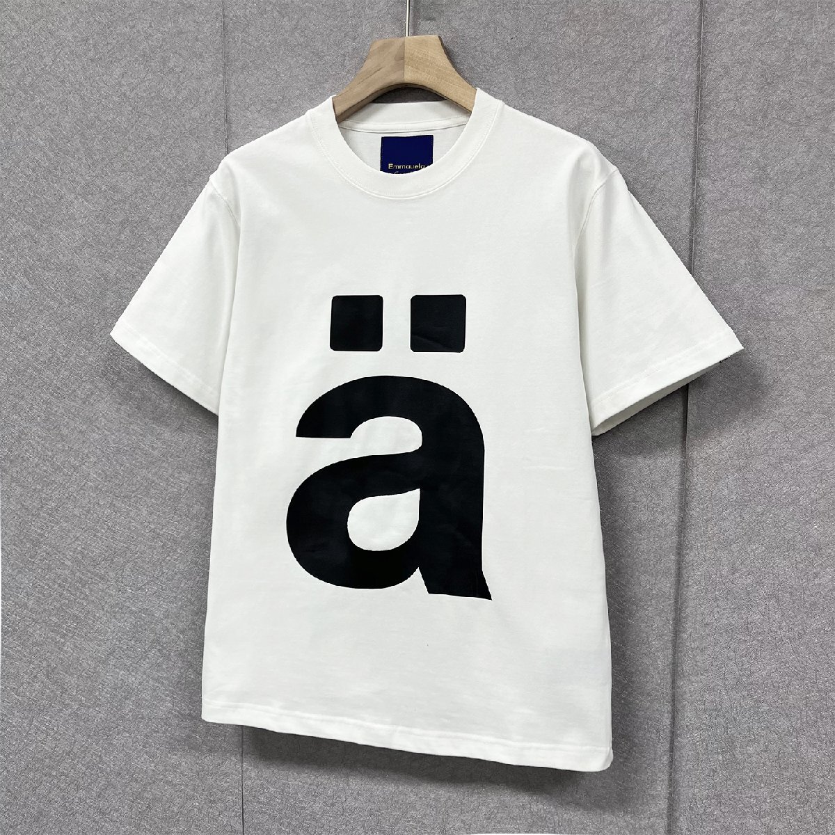 人気・半袖Tシャツ 定価2万◆Emmauela・イタリア・ミラノ発◆綿100％ 上品 吸汗 通気 お洒落 トップス カジュアル スウェット 春夏 M/46_画像8