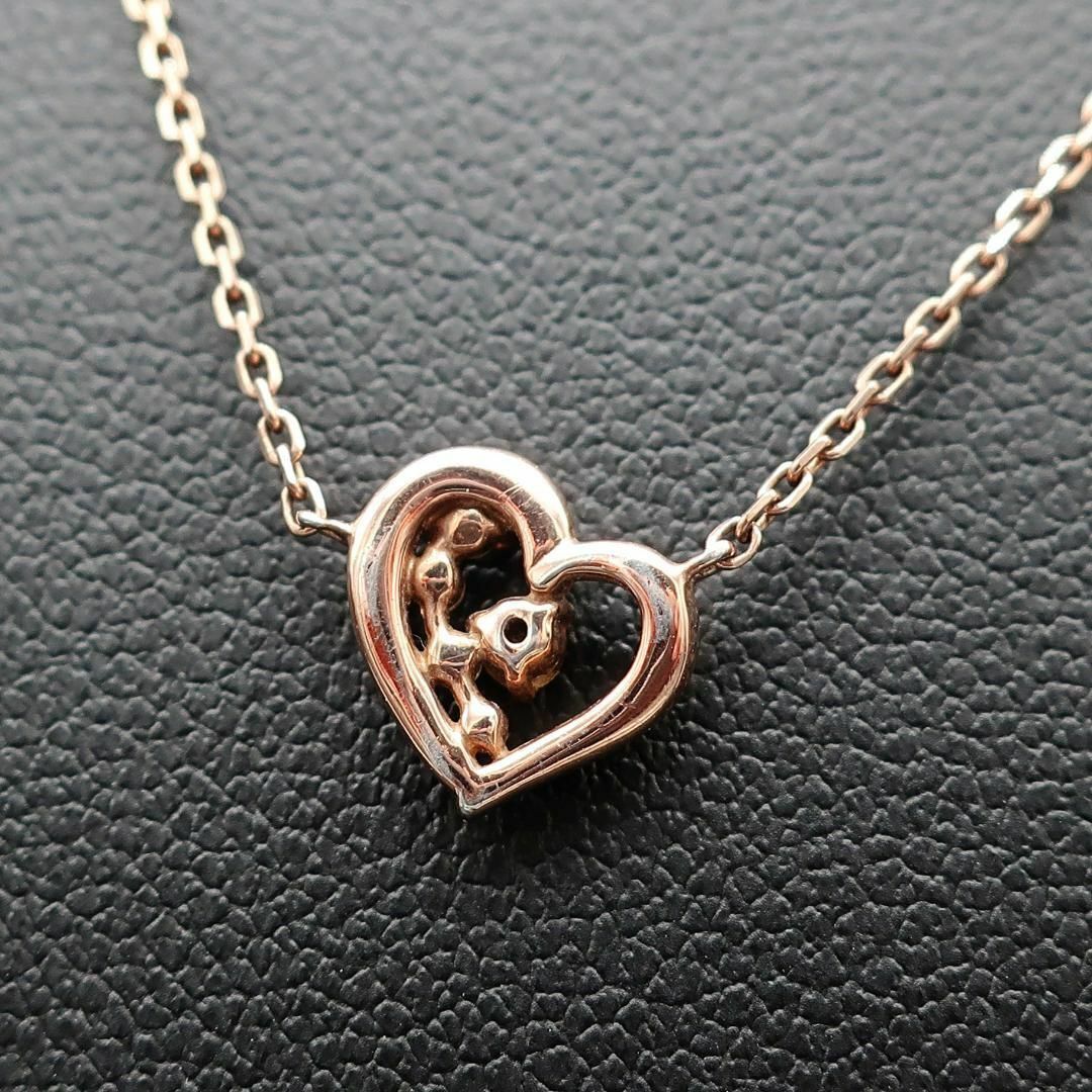 正規品 カナル Canal ４℃ ピンク ゴールド Pink Gold ダイヤ ネックレス Heart Silver Authentic Mint　_画像2