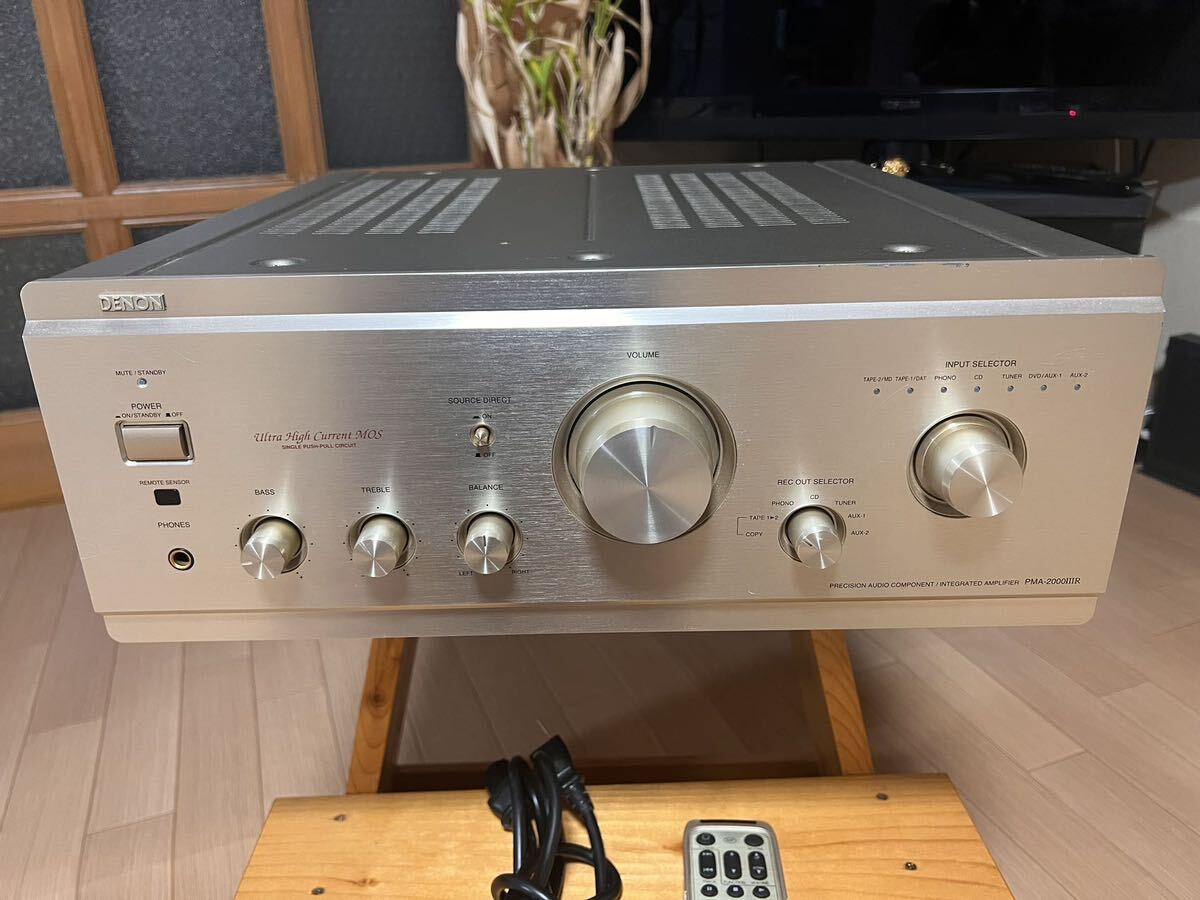 [E595]DENON Denon PMA-2000IIIR pre-main amplifier remote control attaching sound out has confirmed b