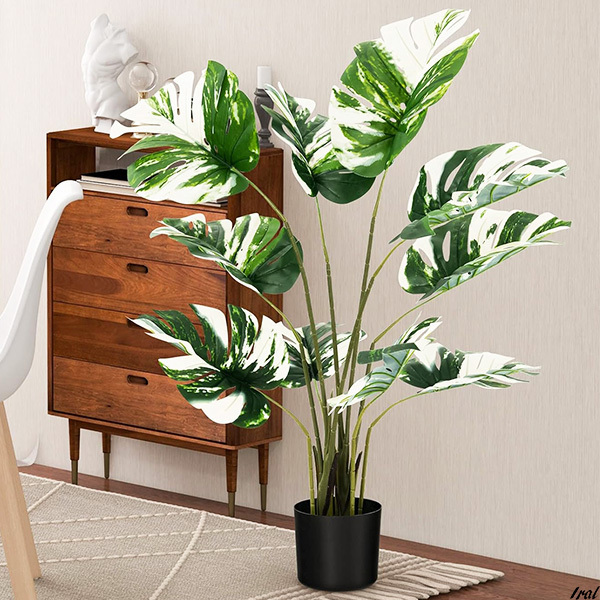 [ genuine article completely monstera 120cm] white Tiger . entering large . repairs easy less smell interior .. Home human work decorative plant 