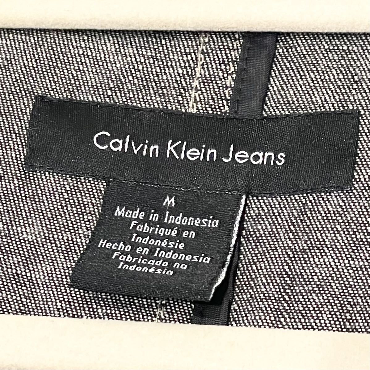 【名作】Calvin Klein jeans カルバンクライン ジーンズ　デニムジャケット　ジージャン　Mサイズ　スカル　薄手　テーラードジャケット　_画像8