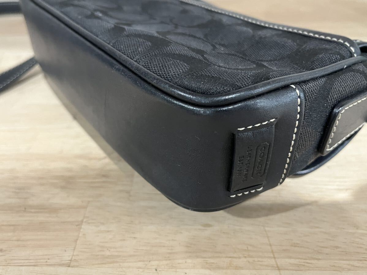 1 иен старт COACH сумка на плечо signature черный Coach наклонный .. сумка портфель сумка 6844