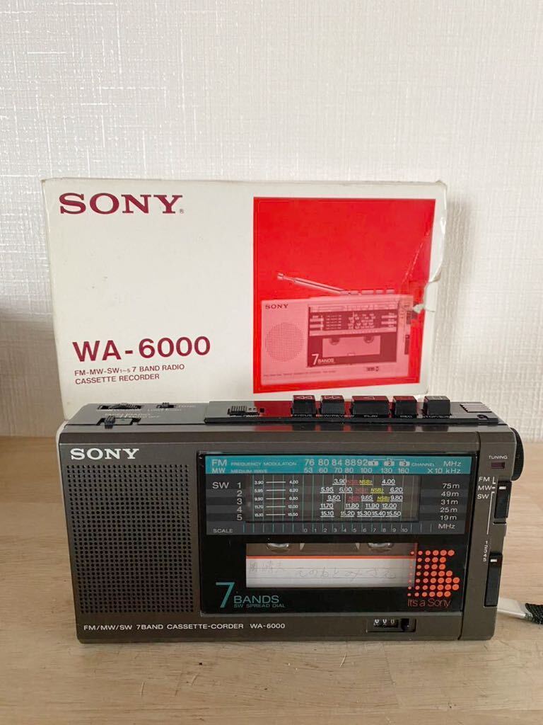 1円スタート SONY ソニー カセットコーダー WA-6000 ラジカセ ラジオ _画像1