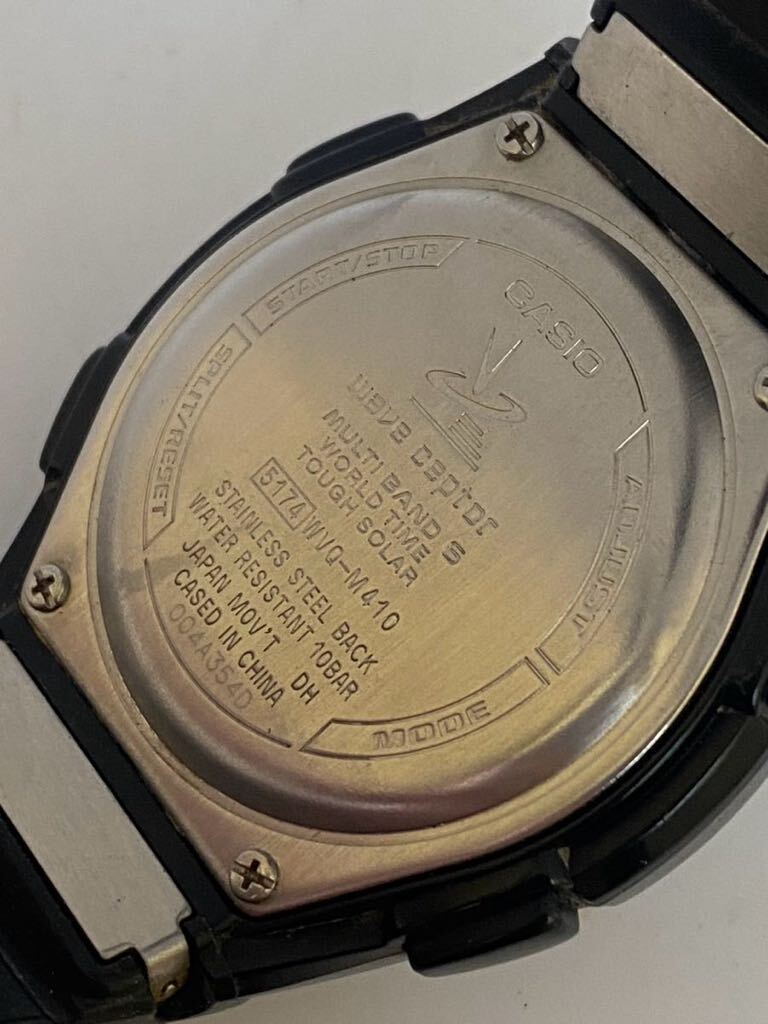 1円スタート CASIO カシオ 腕時計 WVQ-M410 ウェーブセプター wave ceptor 電波ソーラー クロノグラフ デイト 稼働品 _画像5