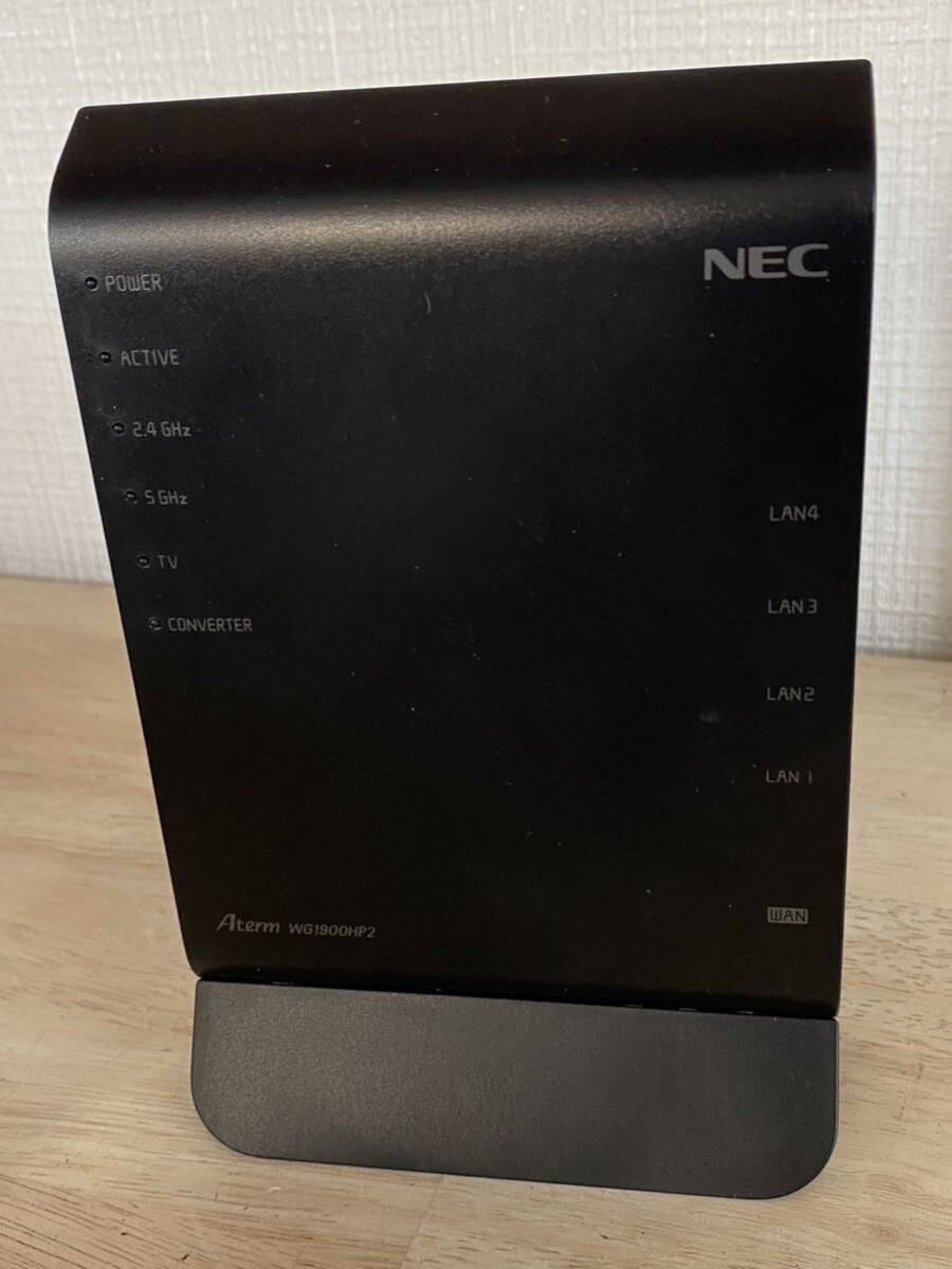 1円スタート NEC Wi-Fiホームルーター Aterm ルーター PA-WG1900HP2 無線LANルーター Wi-Fiルーター 無線LAN 通電確認済み_画像2