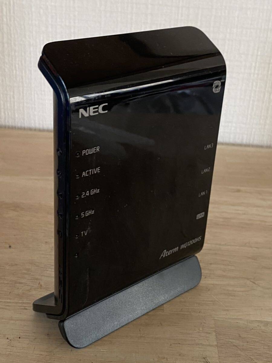 1円スタート NEC Wi-Fiホームルーター Aterm PA-WG1200HS Wi-Fiルーター 無線LANルーター 無線LAN Wi-Fi ルーター 通電確認済み_画像2