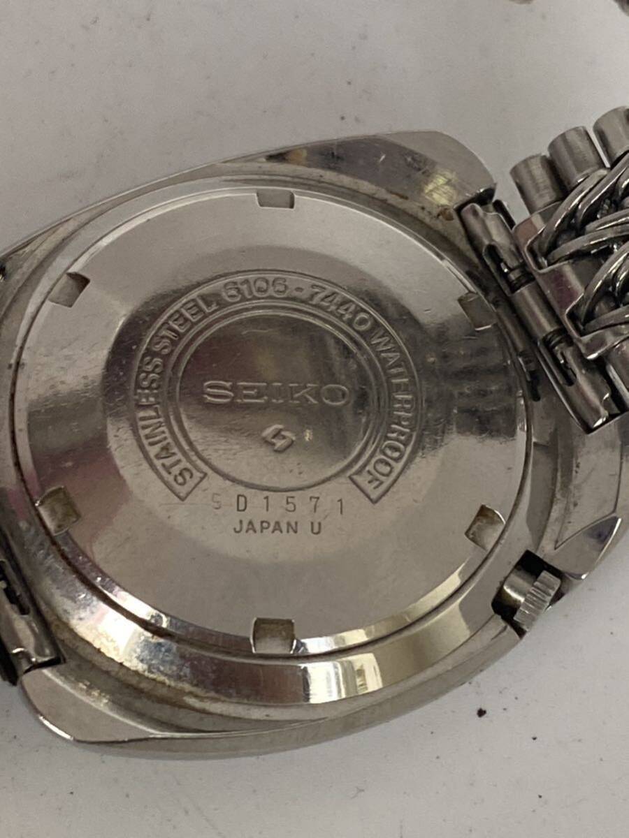 1円スタート SEIKO 5 ACTUS セイコー ファイブ アクタス腕時計 6106-7440 デイデイト 自動巻き SS メンズ腕時計_画像4