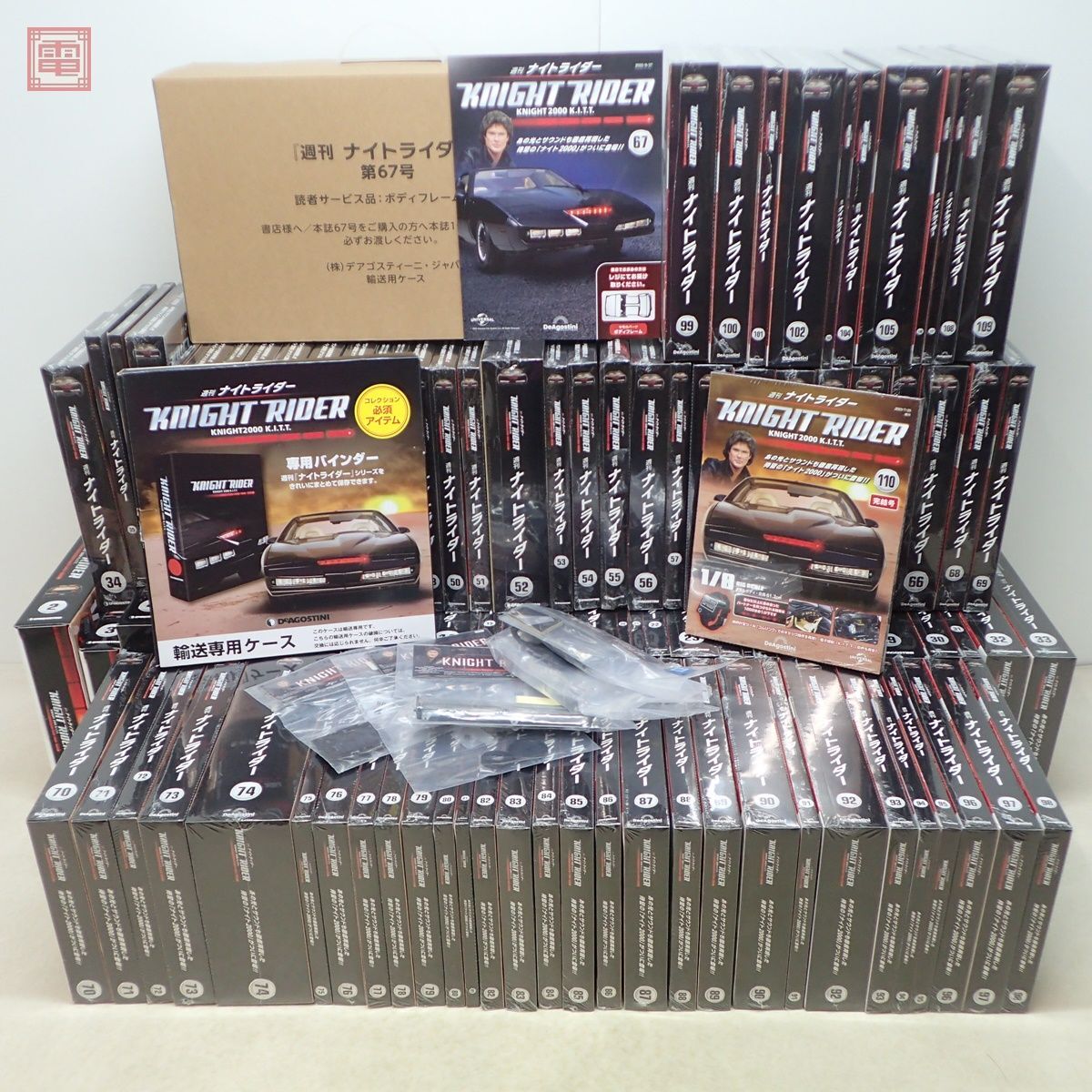  unopened der Goss tea ni1/8 weekly Night rider KNIGHT 2000 K.I.T.T. together 105 point set Night 2000 KNIGHT RIDER DeAGOSTINI[CA