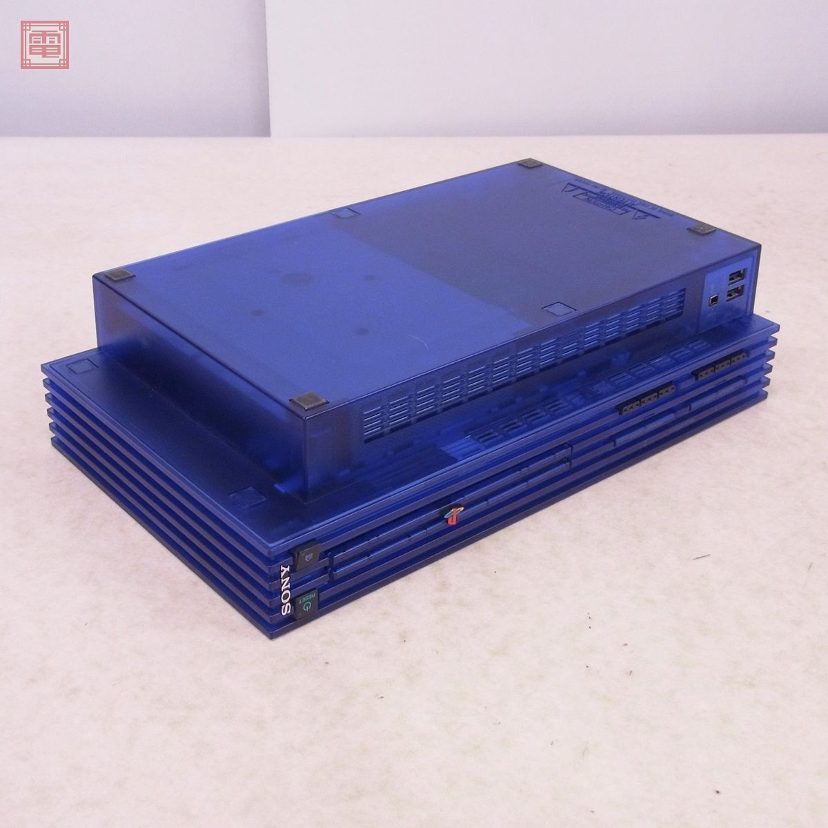 動作品 PS2 プレステ2 本体 SCPH-37000L オーシャンブルー Ocean Blue ソニー SONY 箱説ハガキ付【20の画像5