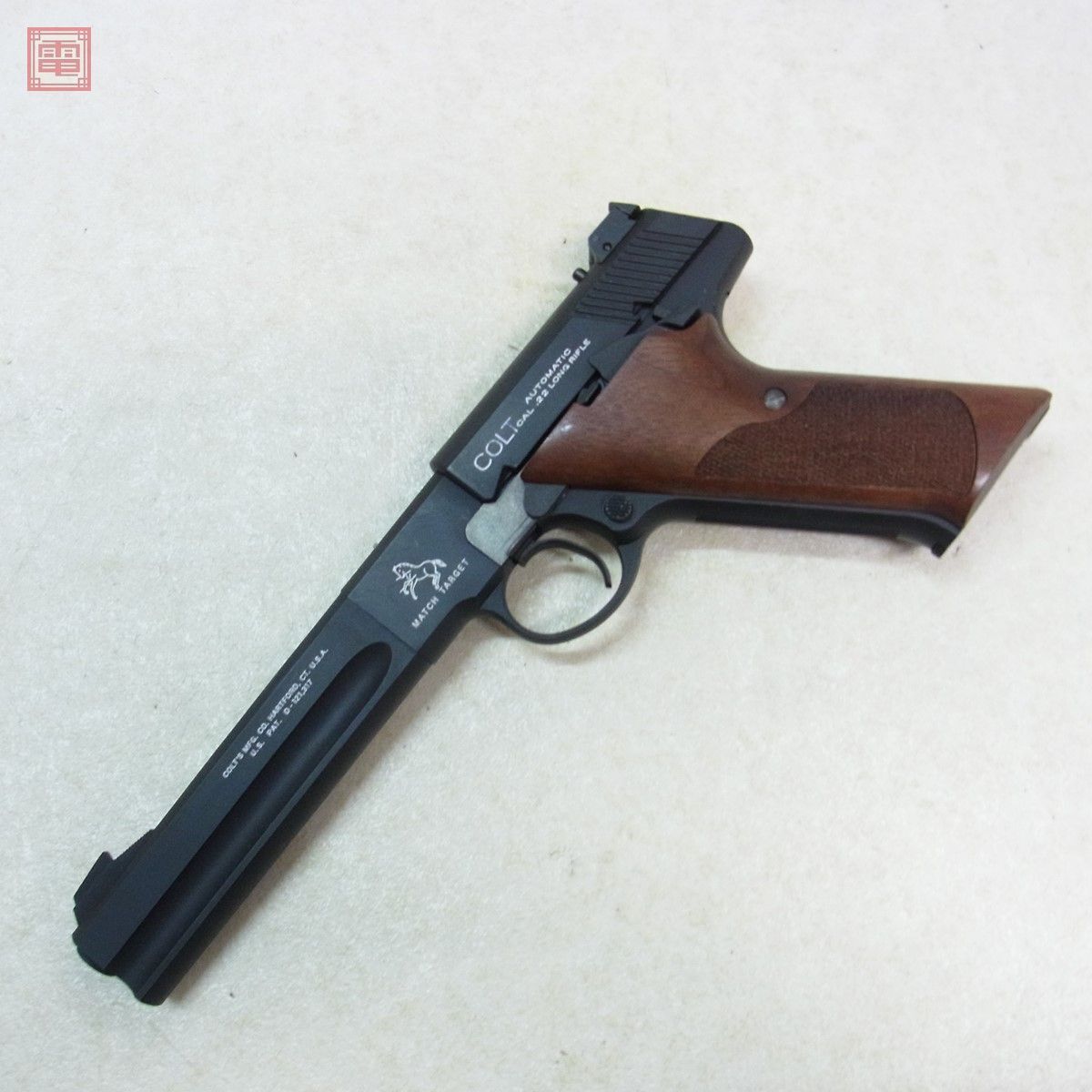 CAW model gun Colt Woods man Match Target HW wooden grip SPG present condition goods [20