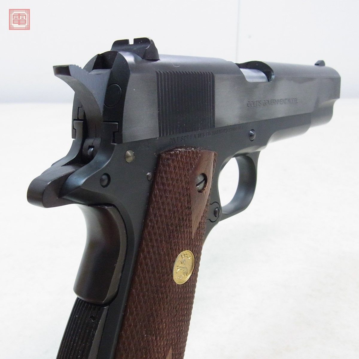 WA gas bro Colt Government carbon black HW series 70 wooden grip GBB blowback present condition goods [20