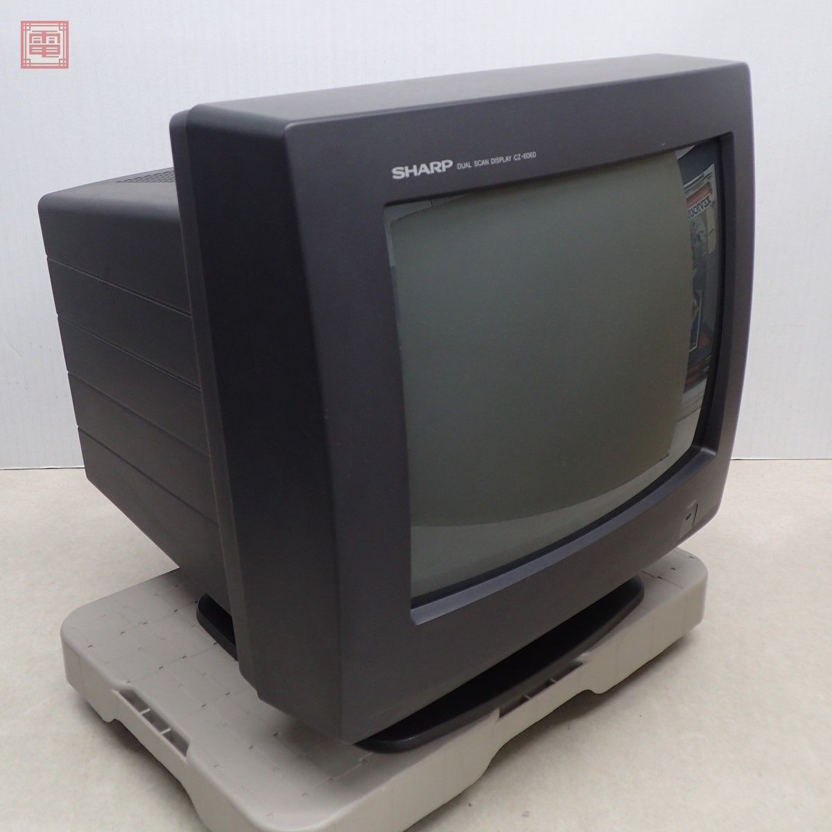 X68000等 SHARP モニター CZ-606D-TN チタンブラック 14インチ カラーディスプレイ CRTディスプレイ ブラウン管 シャープ ジャンク【40の画像3