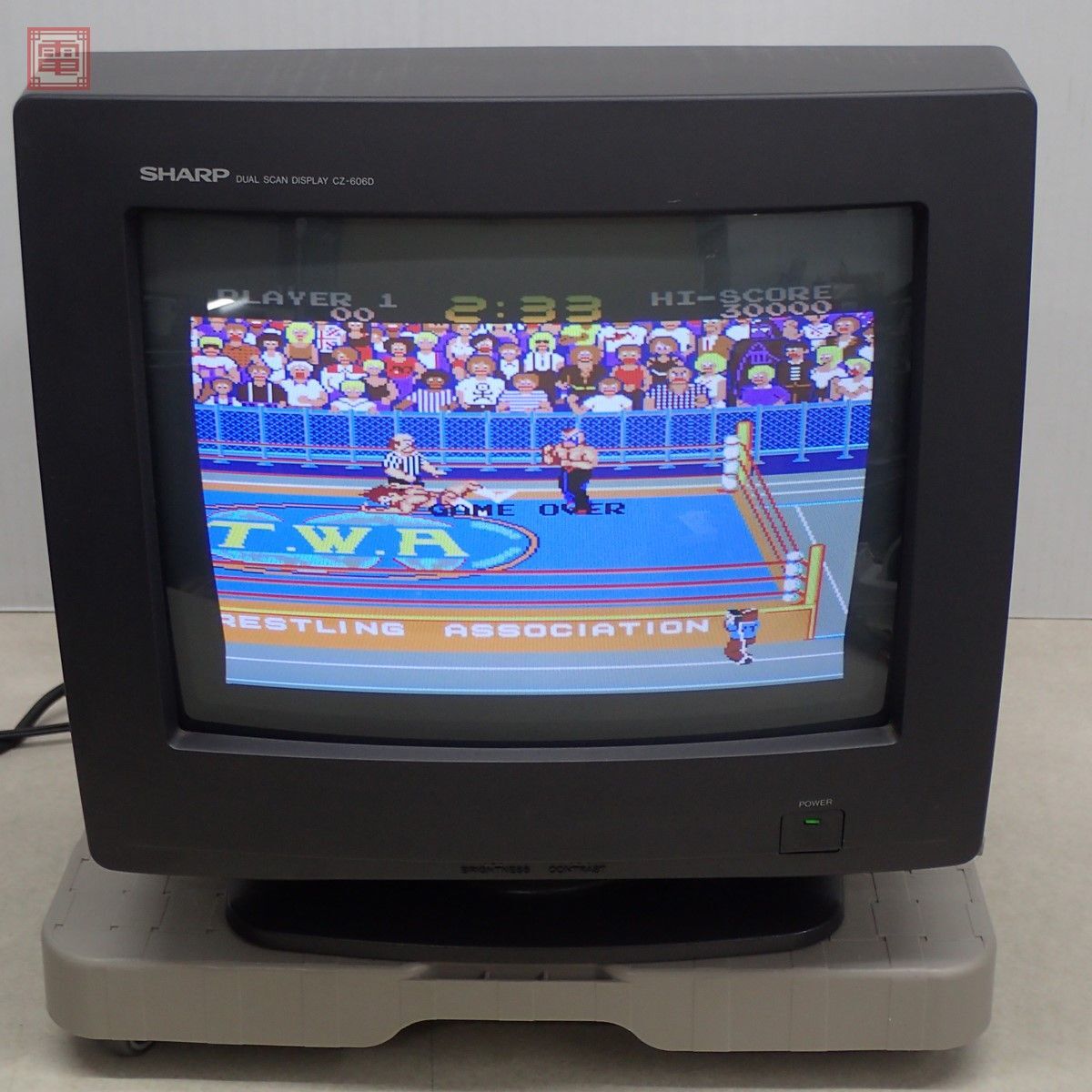 X68000等 SHARP モニター CZ-606D-TN チタンブラック 14インチ カラーディスプレイ CRTディスプレイ ブラウン管 シャープ ジャンク【40の画像1