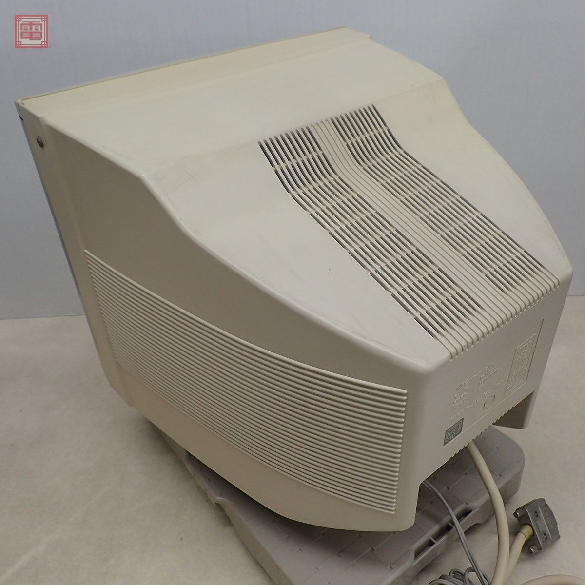 動作品 PC-8801/9801等 NEC 14インチカラーディスプレイモニター PC-KD853 日本電気 PC-KD902回転台座付 24kHz【40の画像3