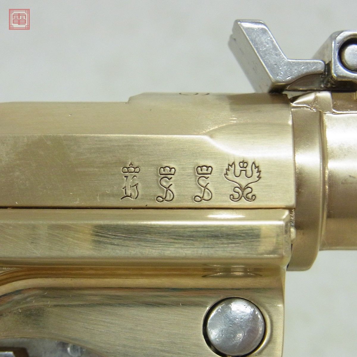 マルシン 金属製モデルガン ルガー P08 P-08 8インチ 22KGP LUGER 木製グリップ SMG 現状品【20の画像8