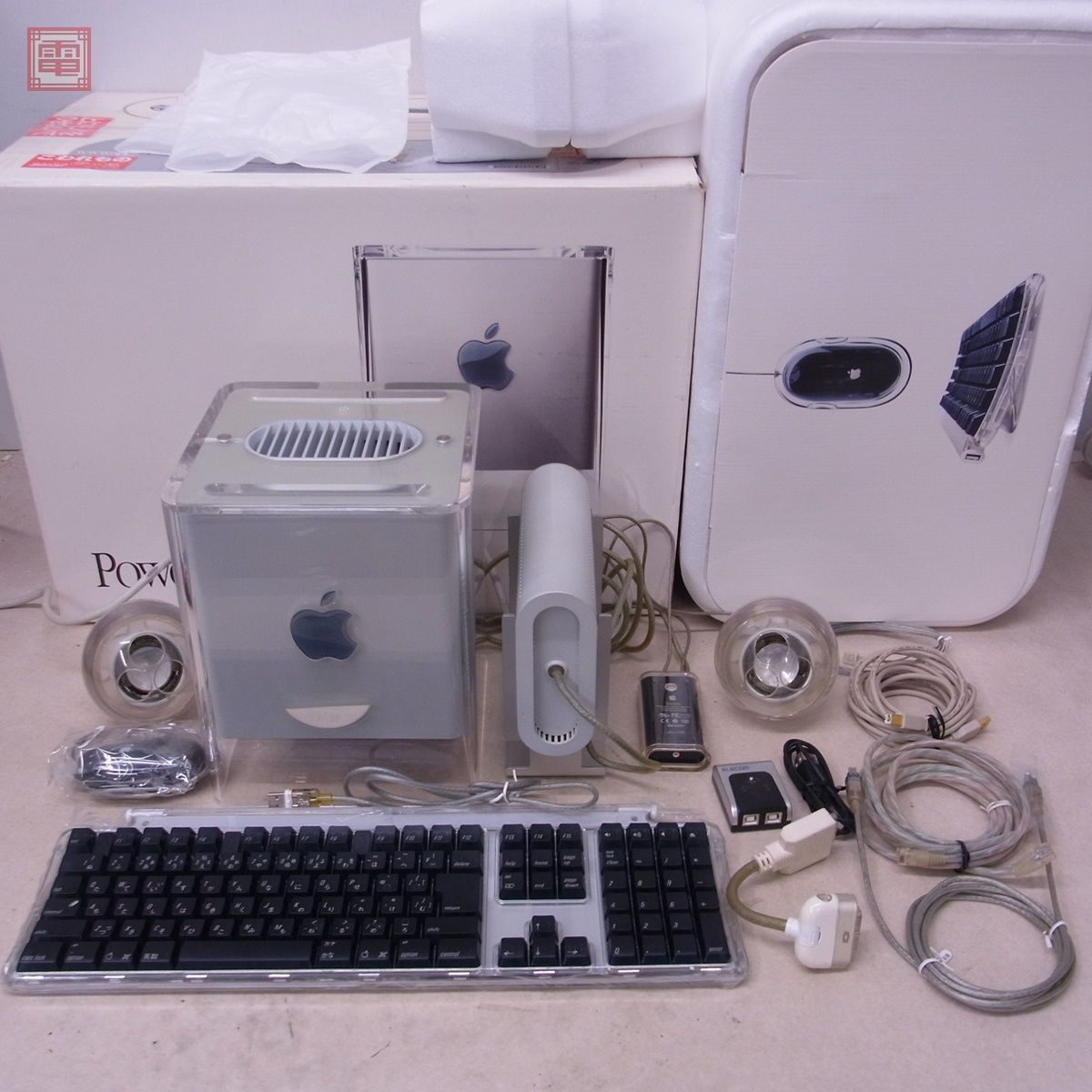 Apple Power Mac G4 Cube M7642J/A (M7886) 本体 キーボード・マウス・スピーカー・箱付 HDDなし アップル パワーマック 通電のみ確認【40の画像1