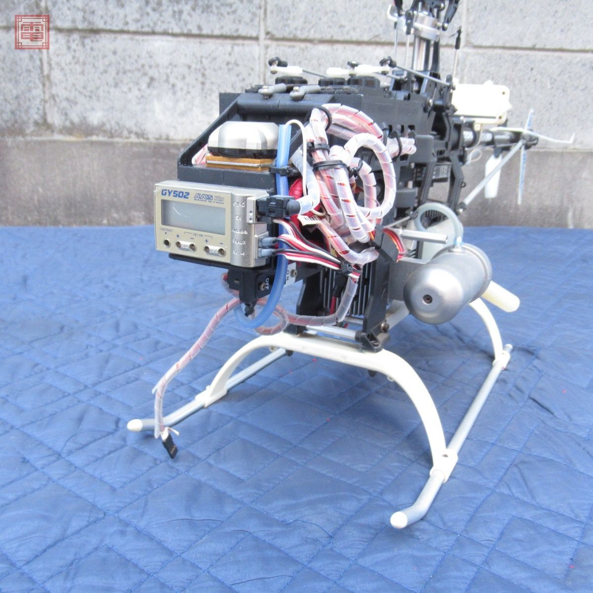  Kyosho kyali bar 30 engine / receiver / servo / Gyro installing total length approximately 115cm RC radio controller helicopter kyosyo CALIBER30 operation not yet verification present condition goods [SI