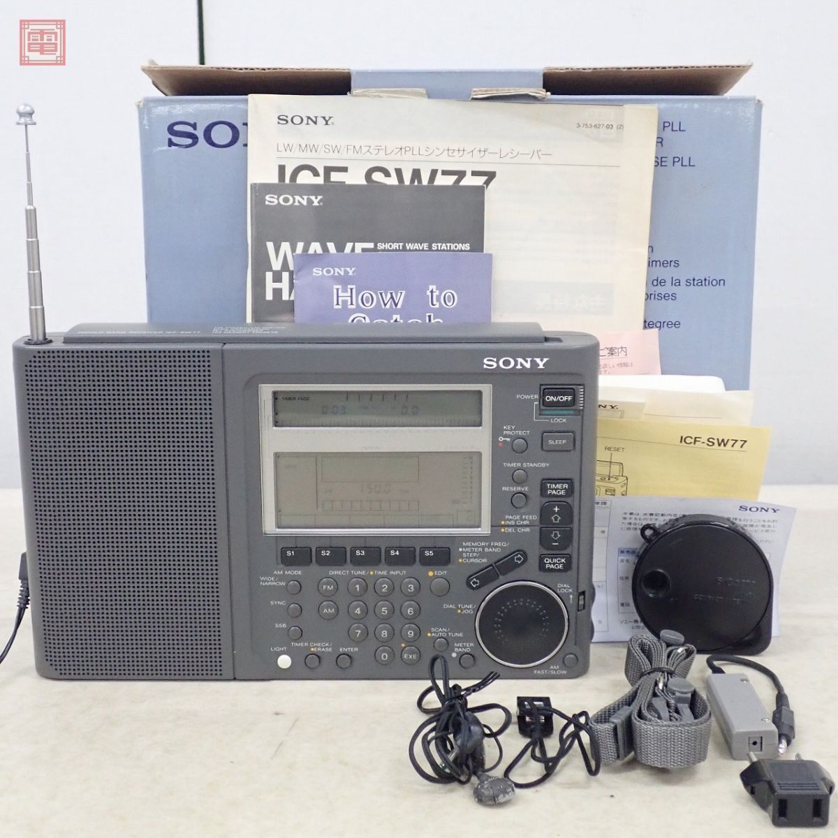  Sony ICF-SW77 BCL радио AM/FM/SW руководство пользователя * оригинальная коробка есть SONY[20