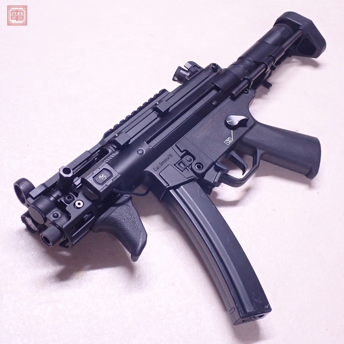 CYMA 電動ガン Enhanced エンハンスド MP5K PDWストック 電子トリガー 流速カスタム SUREFIREタイプ フラッシュライト付 現状品【20_画像1