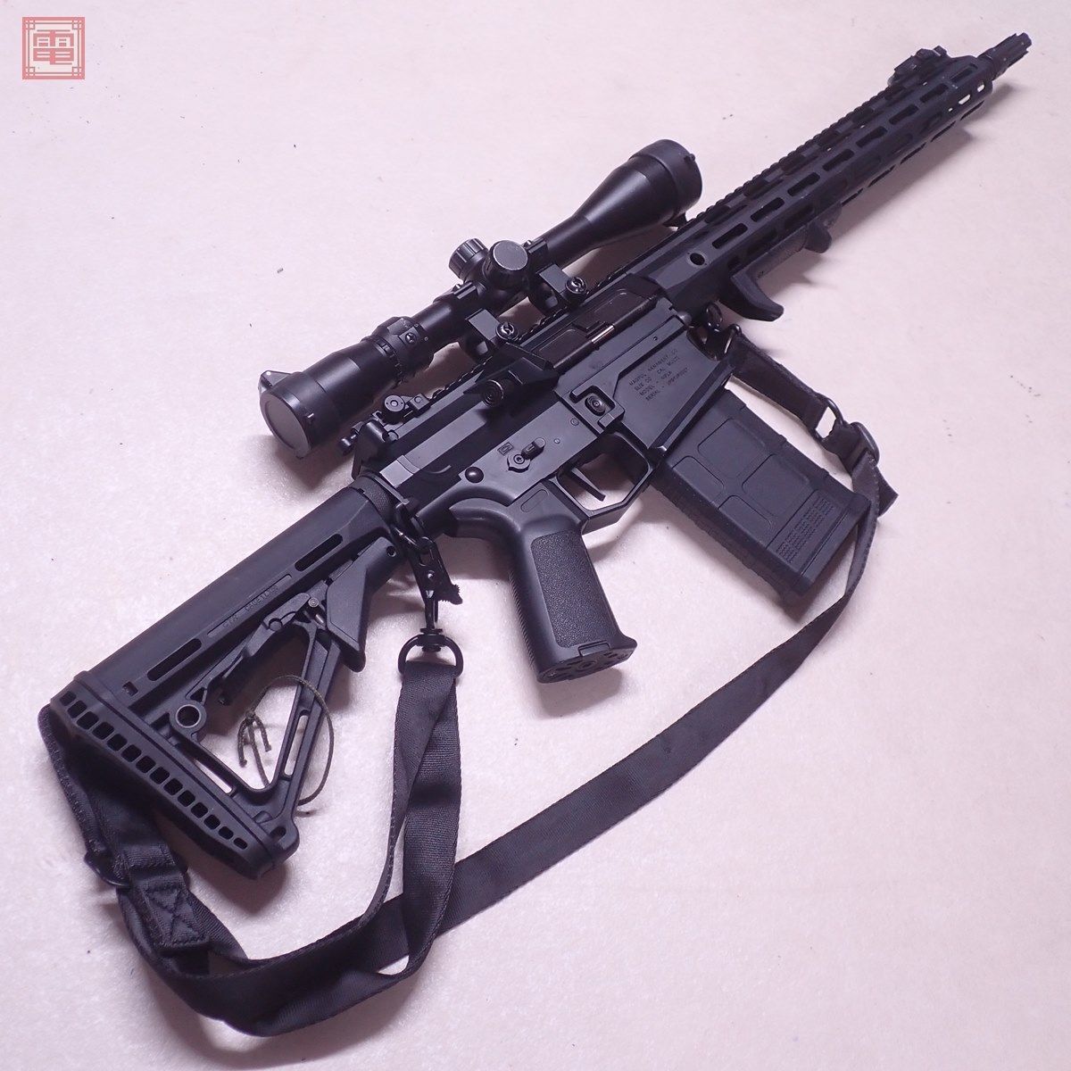 CYMA フルメタル電動ガン AR-10 MAGPUL マグプル MPLA URX4 電子トリガー 流速カスタム スコープ付 現状品【40_画像2