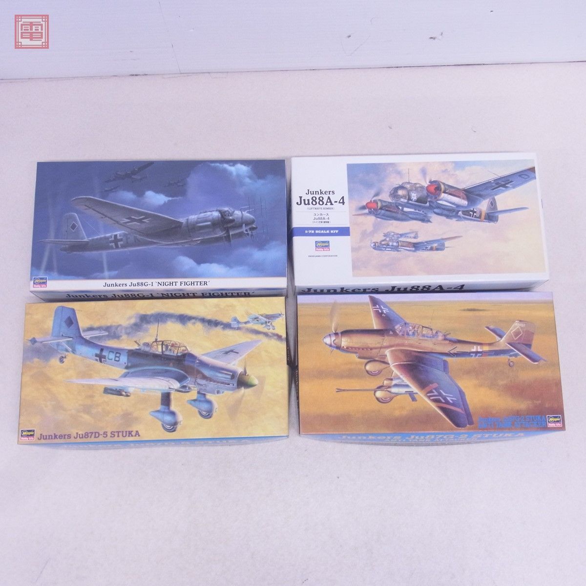 未組立 ハセガワ 1/48 1/72 ユンカース スツーカ タンクバスター/Ju87D-5/Ju88A-4/Ju88G-1/ 等 まとめて4個セット STUKA Hasegawa【20_画像1