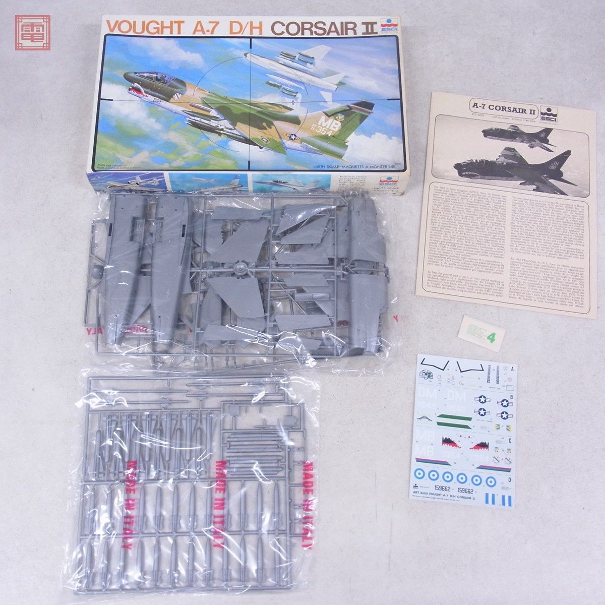 未組立 ESCI 1/48 ノースアメリカン F-100D スーパーセイバー/ヴォート A-7 D/H コルセア II 計2点セット【20_画像6