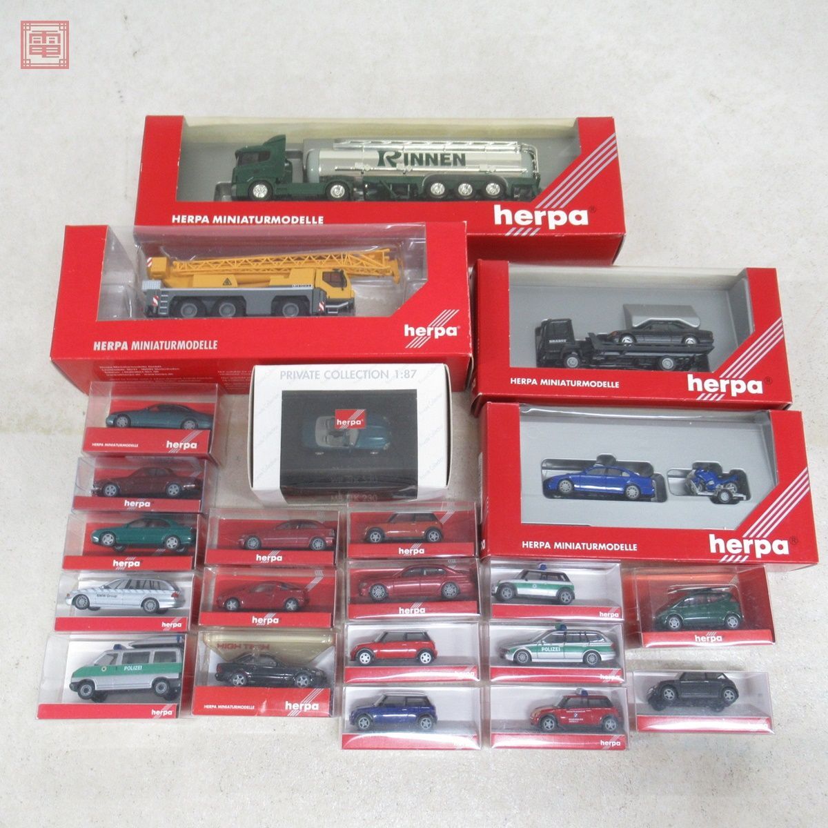  Herpa 1/87 мобильный кран / полуприцеп /BMW/ Mini Cooper / Peugeot 406 и т.п. совместно 22 шт. комплект herpa[20