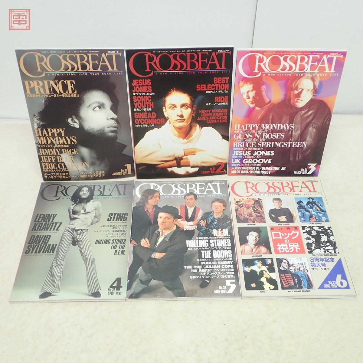 CROSSBEAT クロスビート 1990年〜1992年 全36冊揃 NIRVANA/AEROSMITH/DAVID BOWIE/PRINCE/ROLLING STONES まとめ売り 当時物 洋楽【20_画像6