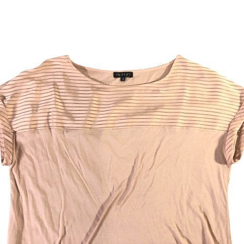 #[INDIVI ] Indivi / short sleeves French sleeve cut and sewn [38/M size corresponding ] pink { beautiful goods }/