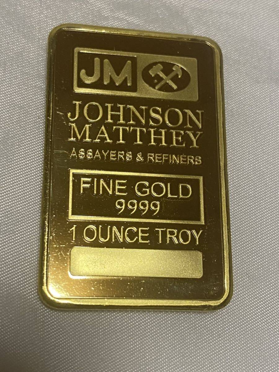  in goto/JOHNSON MATTHEY FINE GOLD9999 gold coin 27.8g 24kgp Gold Plated