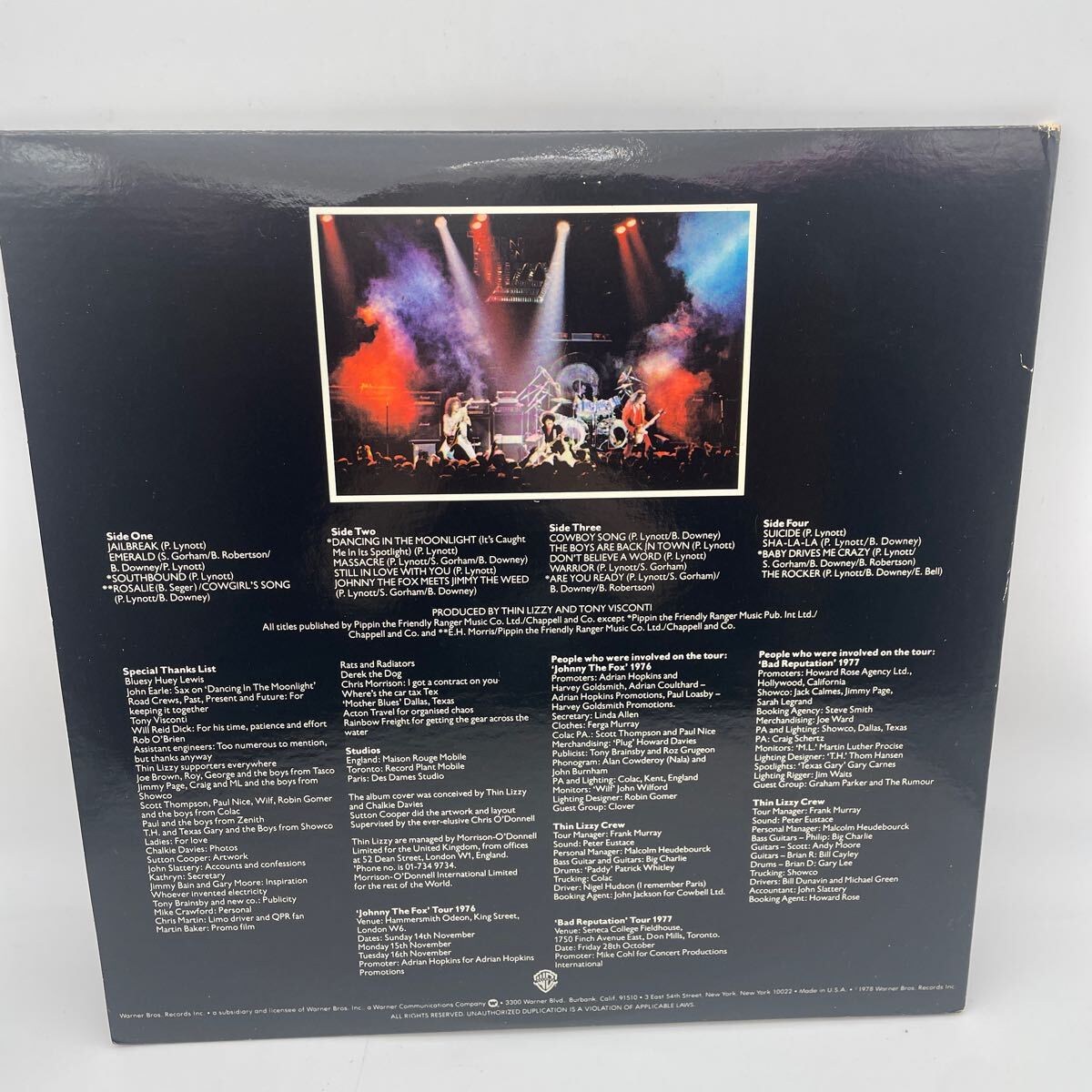 【US盤】シン・リジィ/Thin Lizzy/Live And Dangerous/ライヴ・アンド・デンジャラス/LP/レコードの画像2