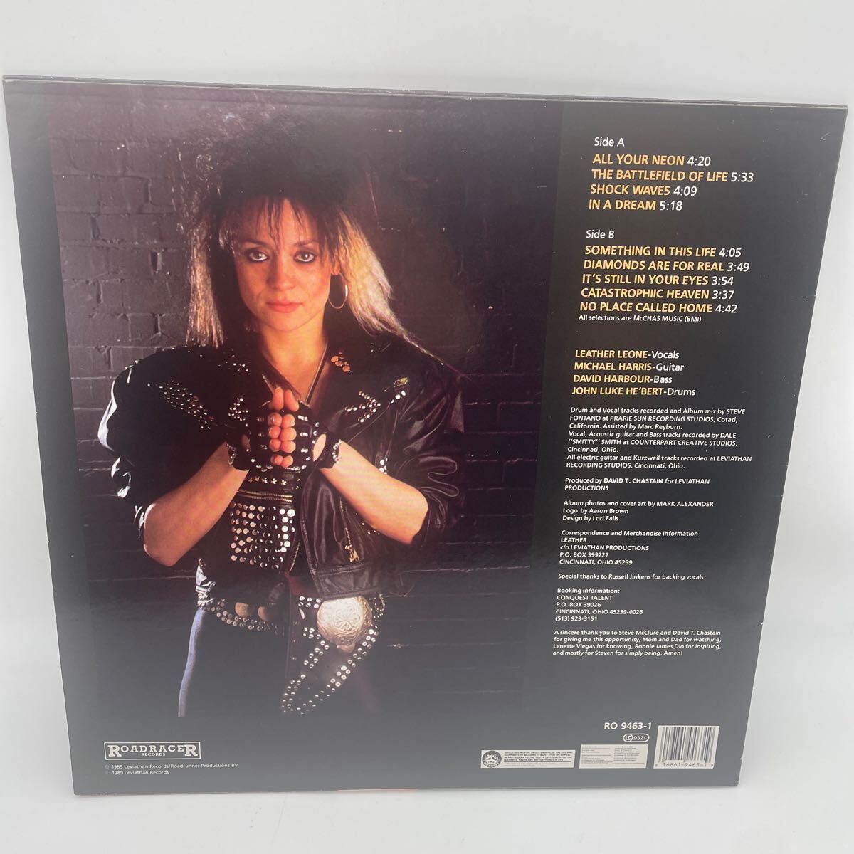 【EU盤】Leather/Shock Waves/Chastain/レコード/LP/89年作_画像2
