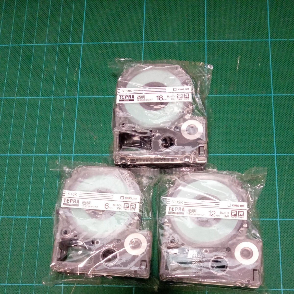 テプラプロ　テープ　透明３本　未使用品