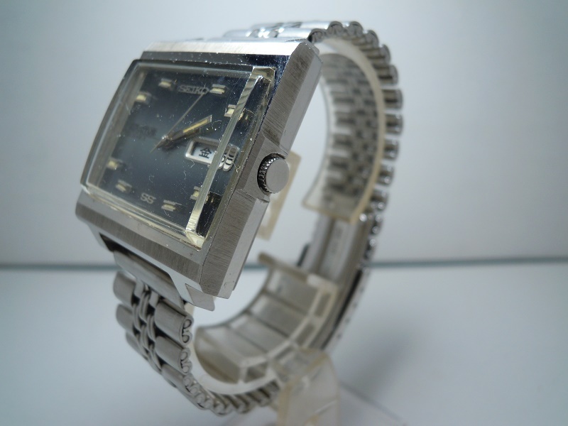 セイコー ファイブ アクタス SS SEIKO 5 ACTUS SS 23 JEWELS AUTOMATIC 自動巻き 変わりケース 淡いブルー系グラデ 文字盤 メンズ USEDの画像2