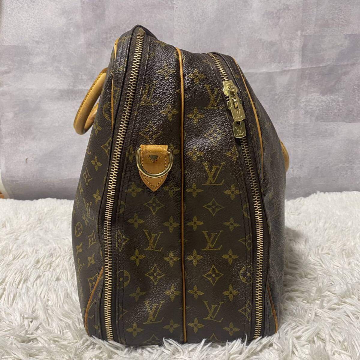 1円 付属品完備 LOUIS VUITTON ルイヴィトン ボストンバッグ アリゼ モノグラム 2way ショルダーバッグ ブラウン キーポル ハンガー_画像3