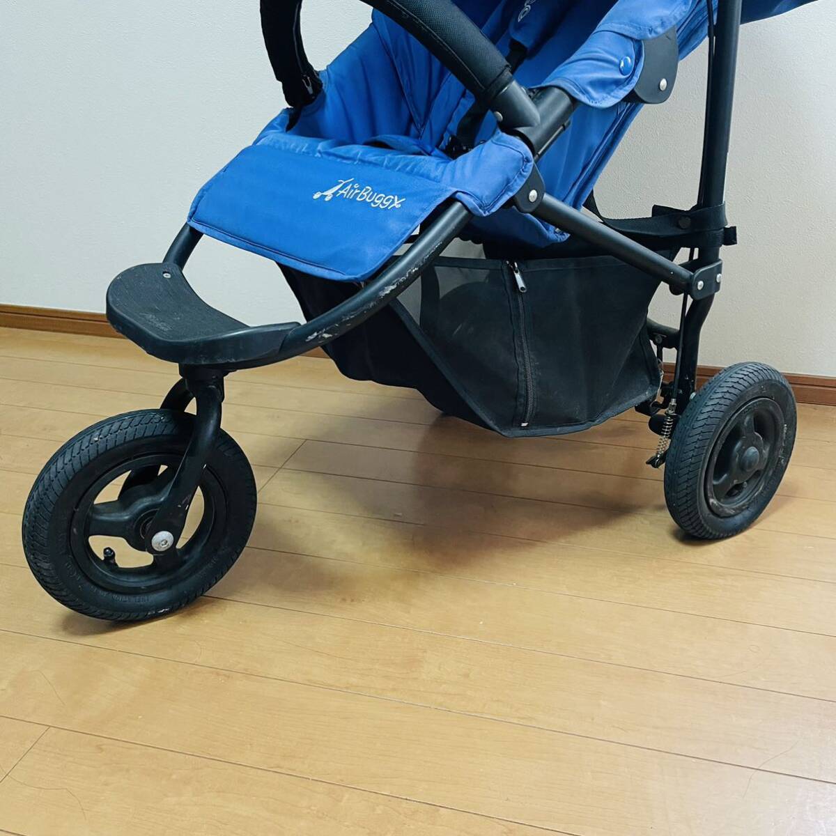 AirBuggy air buggy here brake blue three wheel stroller folding 