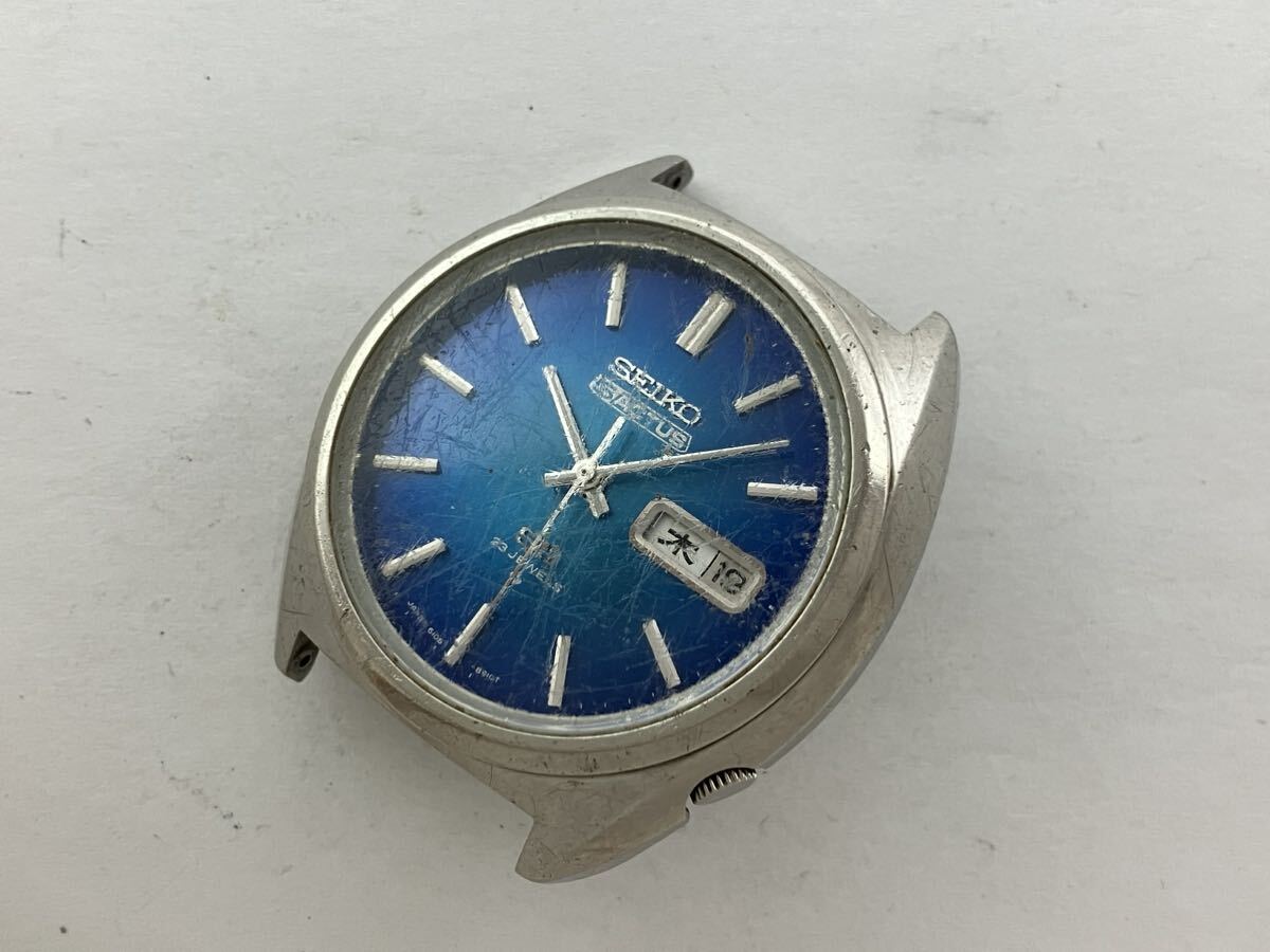 セイコー SEIKO 腕時計 自動巻き デイデイト ファイブアクタス 5ACTUS ブルー文字盤 SS 6106 1975年 6105-8670 稼動品 機械式 メンズの画像1