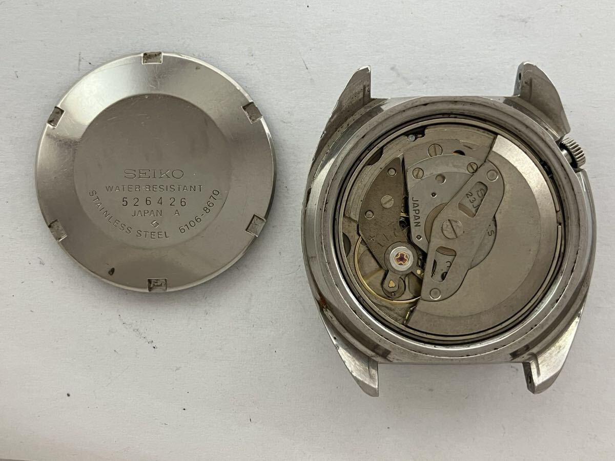 セイコー SEIKO 腕時計 自動巻き デイデイト ファイブアクタス 5ACTUS ブルー文字盤 SS 6106 1975年 6105-8670 稼動品 機械式 メンズの画像3