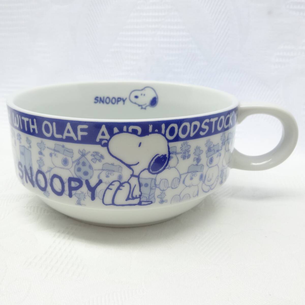 L2 не использовался Snoopy накладывающийся суповая чашка ручка имеется глубокая тарелка кружка жаростойкий тарелка керамика 3 позиций комплект Woodstock Olaf 