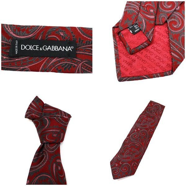 53038 Dolce & Gabbana silk necktie used A rank DOLCE&GABBANA | men's 