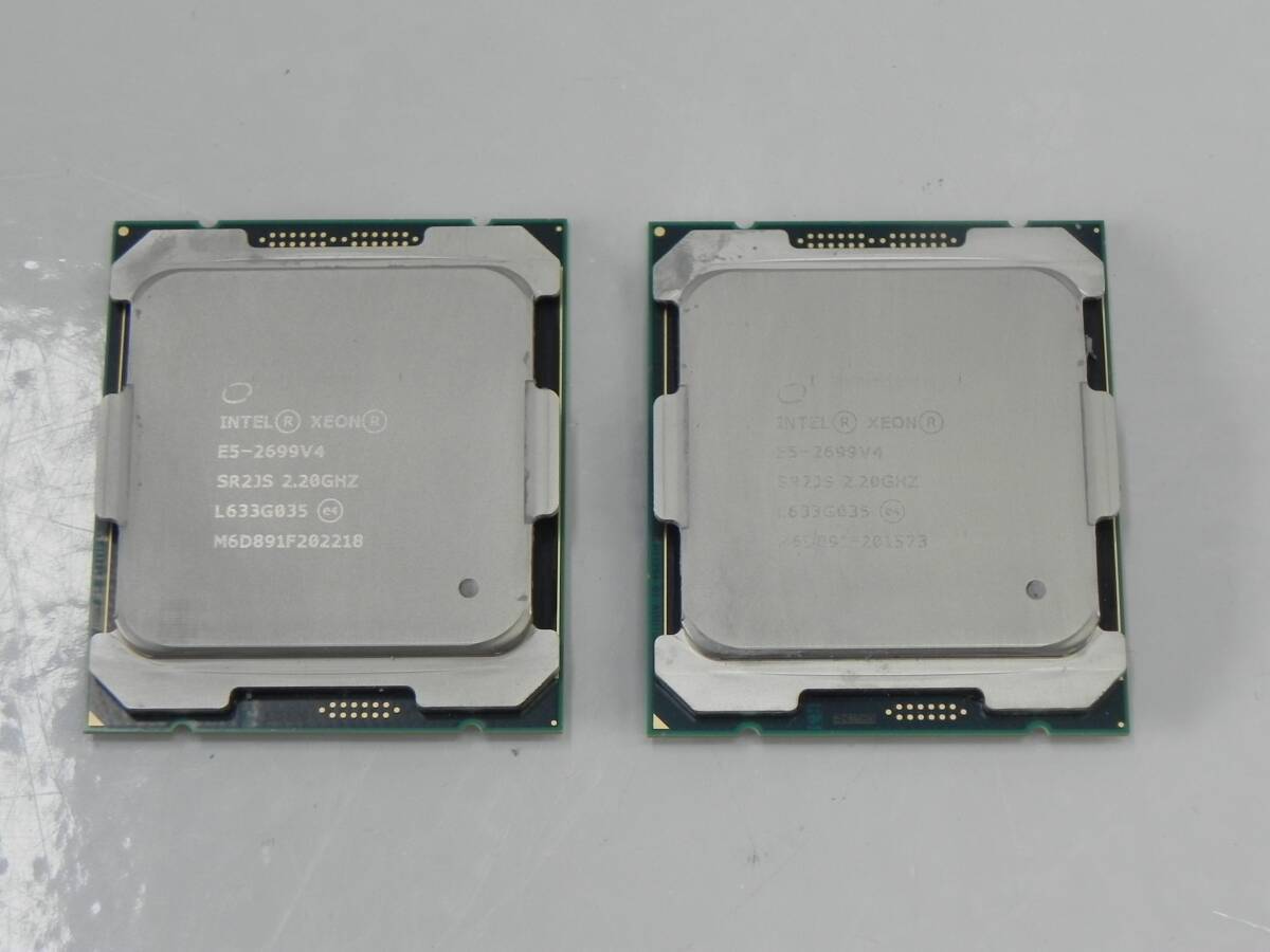 E8531(4) L 2個セット CPU インテル Intel XEON E5-2699 V4 プロセッサー 中古 動作未確認_画像1