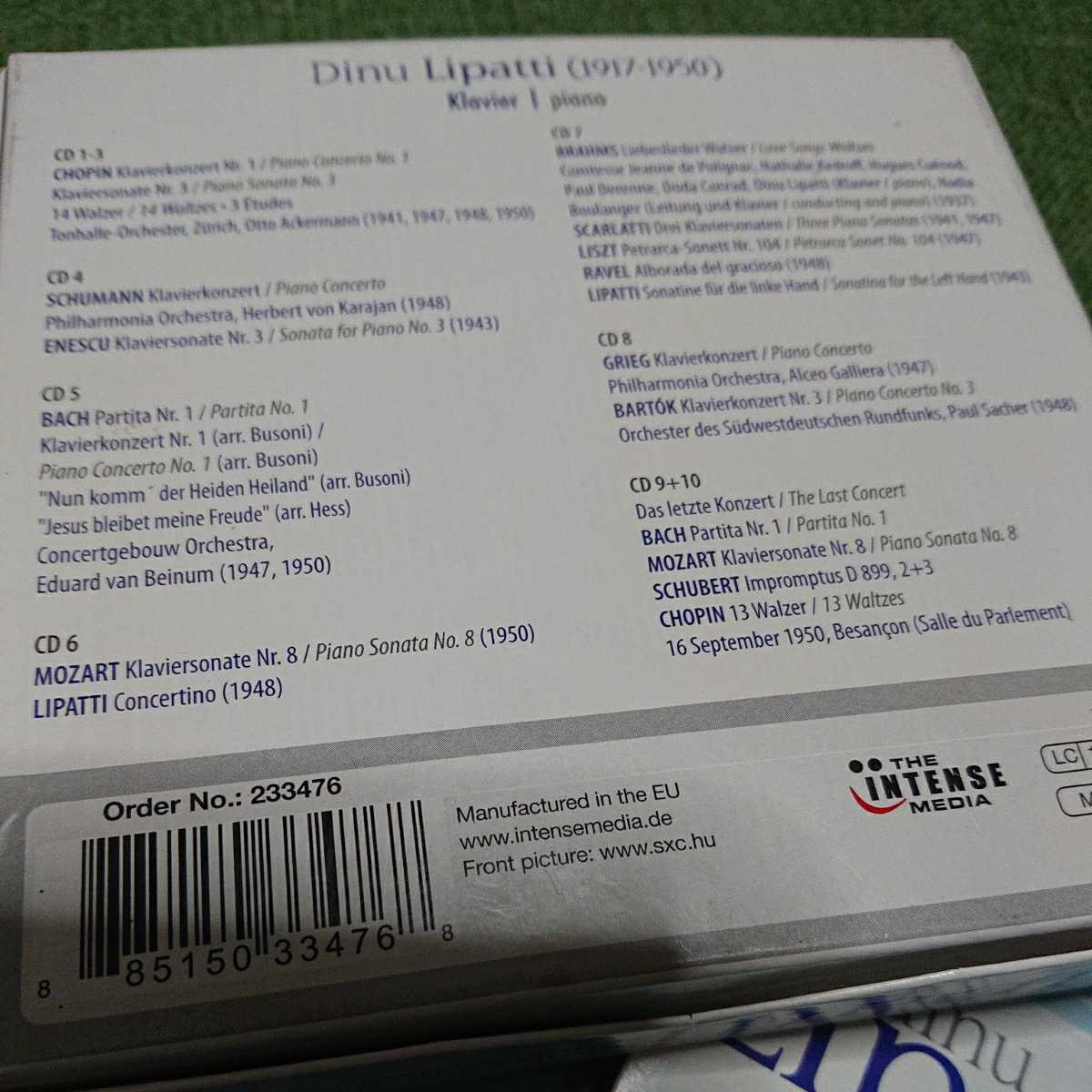 【廃盤】リパッティ名演集(10CD) Membran Walletの神ボックス885150334768 233476の画像2