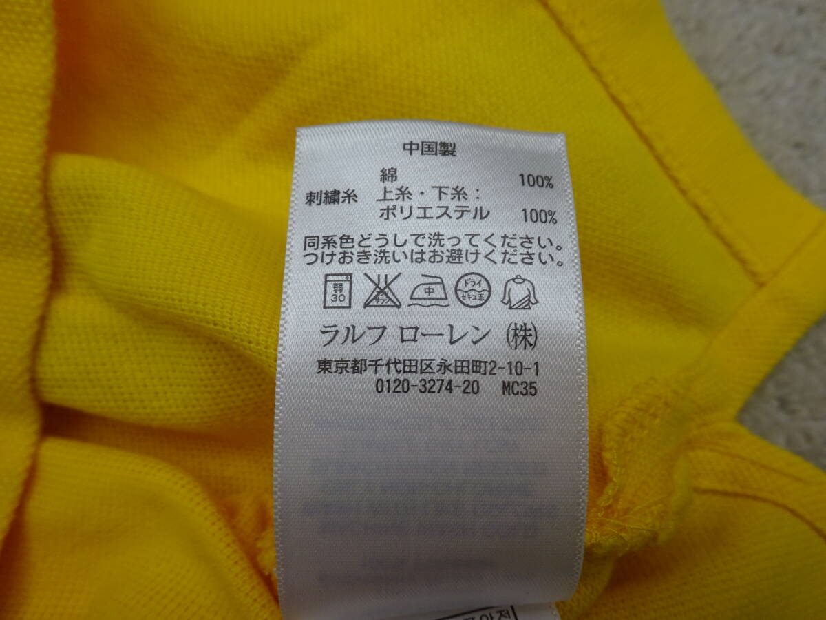 POLO RALPH LAUREN ポロ ラルフローレン★ビッグポニー刺しゅう 数字の３ 長袖ポロシャツ 超美品 7/130cm_画像6