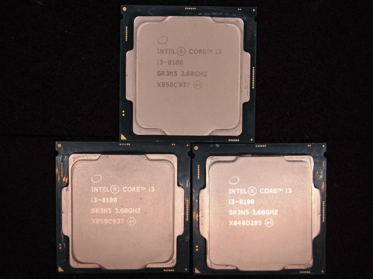 【T572】CPU★Core i3-8100 3.60GHz 5個セット_画像1