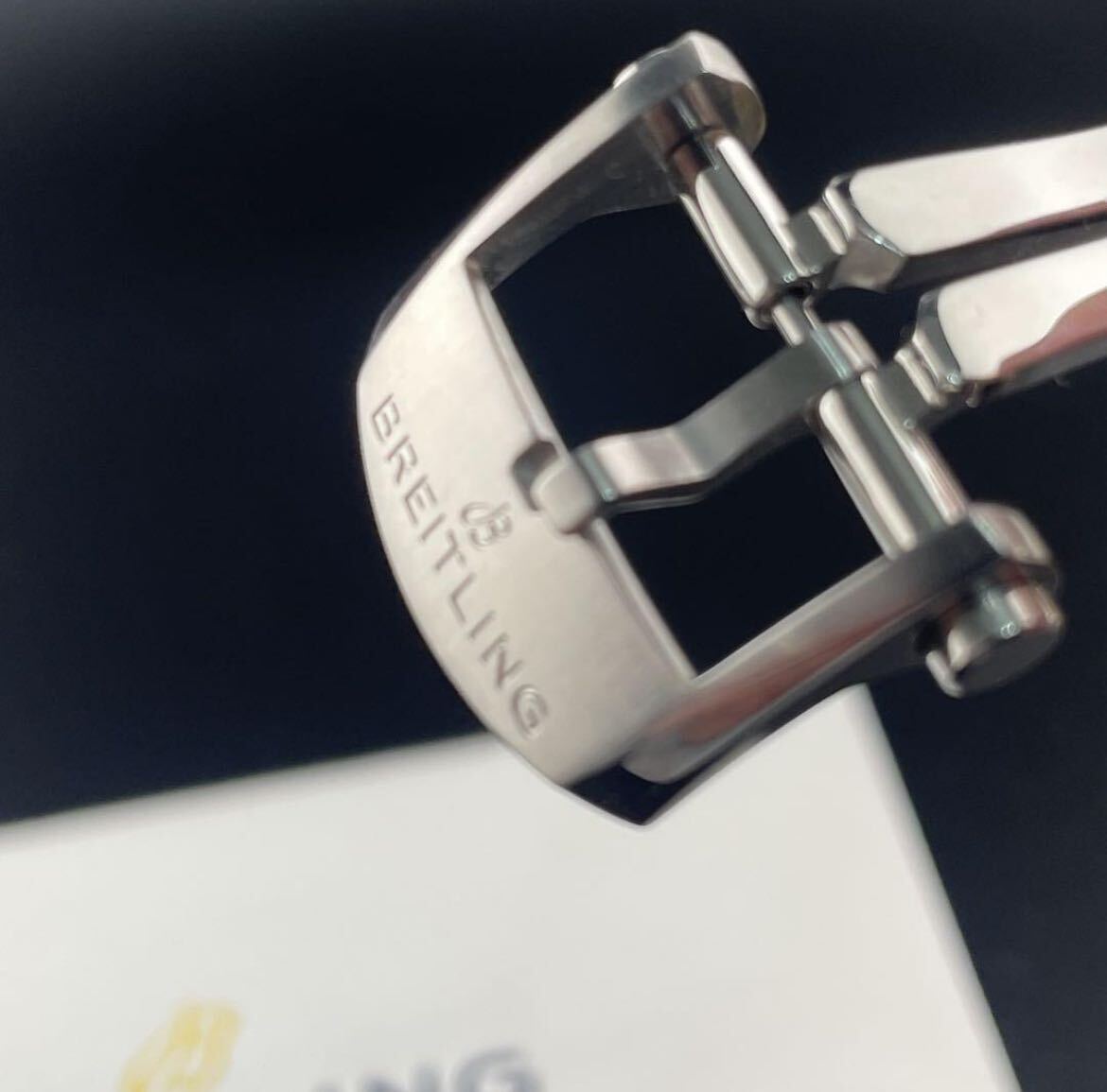 c151 最新【ブライトリング】BREITLING 22mm 1055P クロコ 黒 c151 最新【ブライトリング】BREITLING 22mm 1055P クロコ 黒