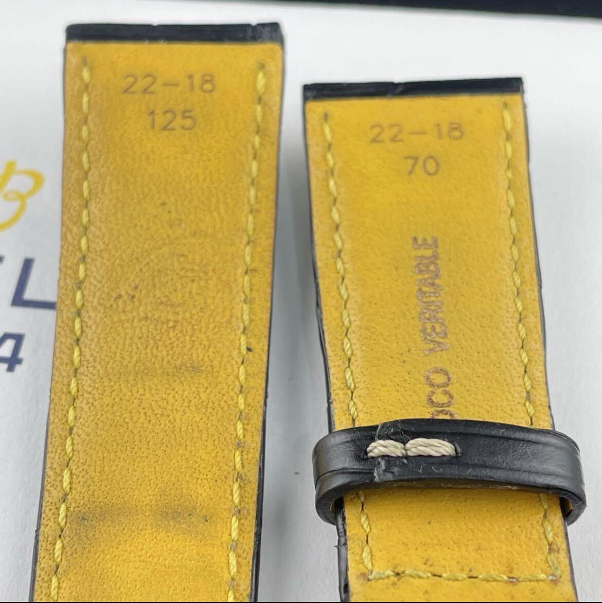 c151 最新【ブライトリング】BREITLING 22mm 1055P クロコ 黒 c151 最新【ブライトリング】BREITLING 22mm 1055P クロコ 黒