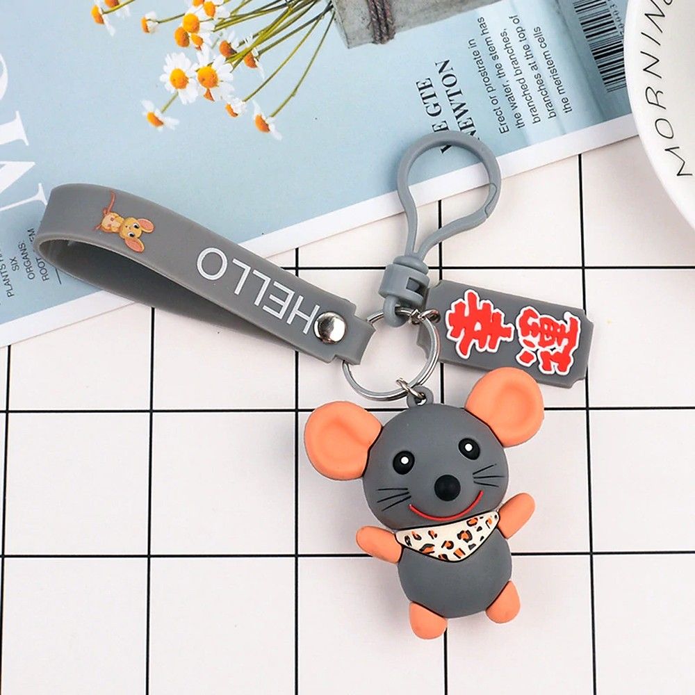 【新品】マウス キーホルダー 幸運のネズミ 鼠 スカーフ 子年 バンダナ