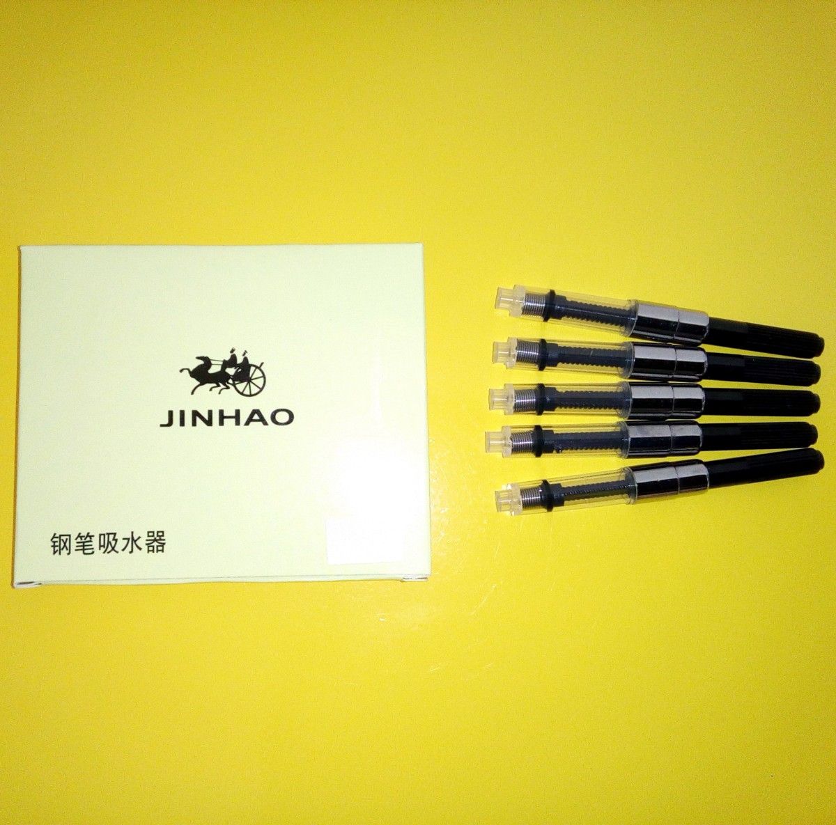 【新品】JINHAO ジンハオ 万年筆用コンバーター コイル内蔵タイプ 5本セット 共通 汎用